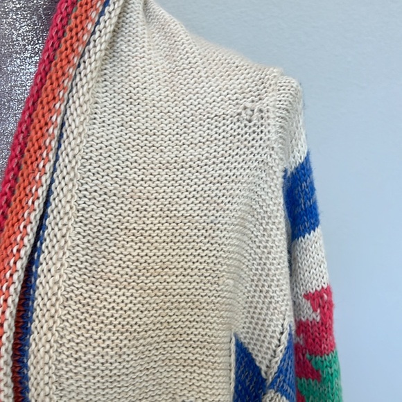 Beautiful Vintage Southwest Ralph Lauren sweater open front cardigan wrap Medium - Picture 5 of 10